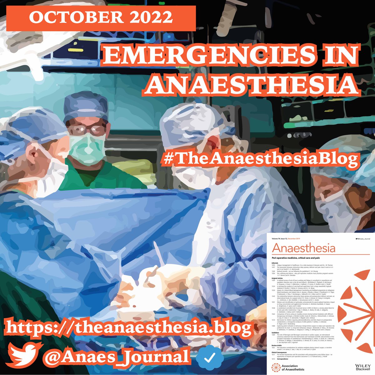 Anaes_Journal's tweet image. 🔐Find out all about our new special emergencies in anaesthesia issue, everything from our October issue and the winner of our paper of the year from @CovidSurg!

#TheAnaesthesiaBlog

🔗theanaesthesia.blog/2022/09/21/eme…