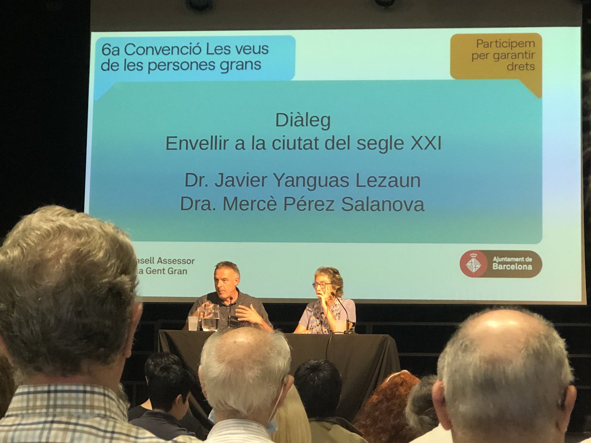 marmestres's tweet photo. 🔝🔝 idees de @JaviYanguas “La cura té que veure amb els valors d’una societat sana. La cura no són canviar bolquers. Envellir des de la plenitud i amb sentit” #novesmirades #CAGG 

Participem des de @suaracoop  en el treball de la 6a Convenció Les veus de les persones grans https://t.co/KJwgbwET1r