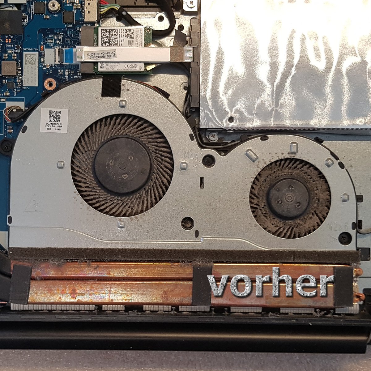 LaptopFixBerlin's tweet photo. Laptoplüfter NIEMALS mit Druckluft, immer mit dem Staubsauger reinigen. Selbsterklärung durch Bilder anbei.

#laptopfix #lüfterreinigung #hardware https://t.co/oa2jZuqwxq