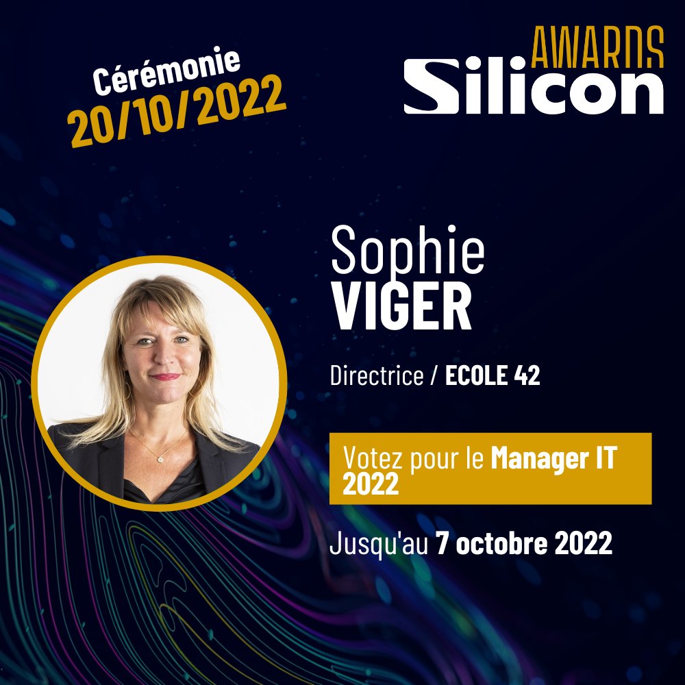 42born2code's tweet photo. Notre directrice générale @sophieviger est nommée pour le titre de Manager IT 2022 : votez pour elle sur https://t.co/4RiMnaNtvO et merci à @frsilicon pour la nomination !
#ManagerIT2022 https://t.co/BORgS0X8LU