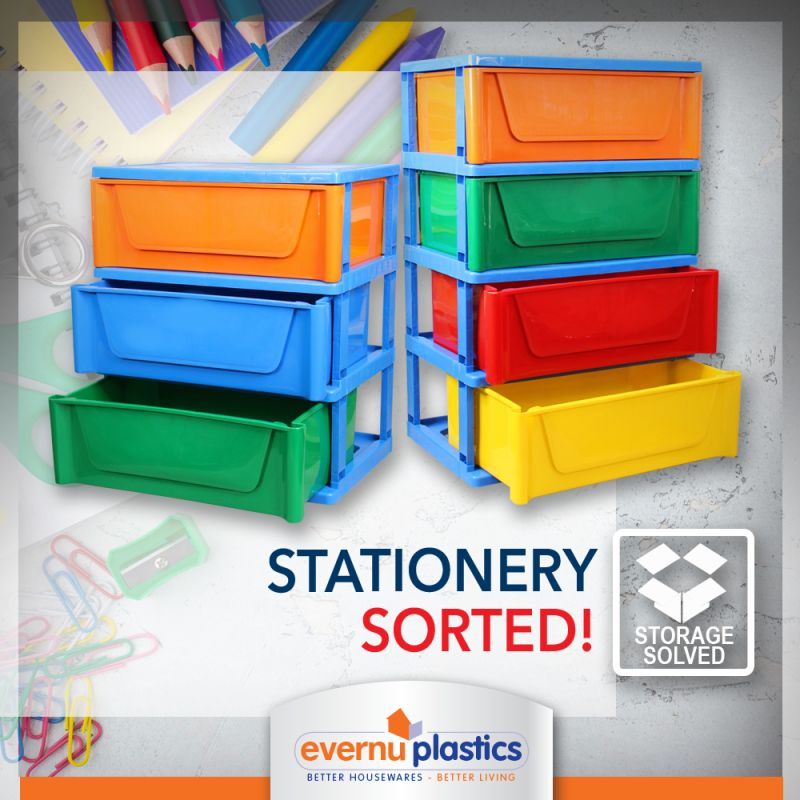 EvernuP's tweet photo. Extend the life of stationary by having a single, easy-to-use stationery station - introducing our range of storage drawers in 3 and 4 tier sets.

Available at Game, Makro, leading retailers and wholesalers nationally. Visit: https://t.co/JXecDNor0f

#stationarystorage #classroom https://t.co/EpJps9Gsee
