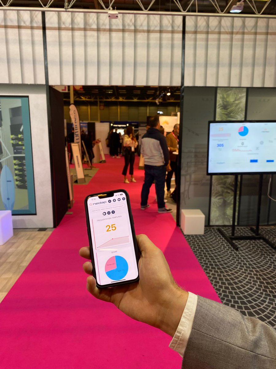 Nedapfr's tweet image. [𝐂𝐨𝐦𝐩𝐭𝐚𝐠𝐞] Venez découvrir notre solution de #comptage et d'analyse des #flux #SmartCounting au stand B085 sur @EquipmagSalon 
Découvrez notre capteur en action avec notre Dashboard personnalisable !
Nous vous attendons 😊