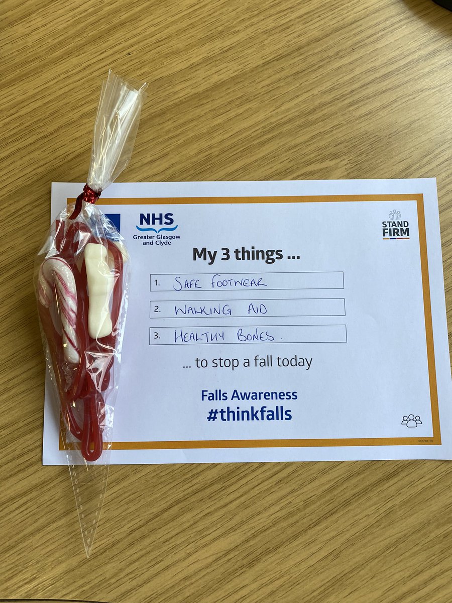 ShonaNYB's tweet photo. Sweetie cones🍬 look out #clydesector @NHSGGC #my3things ~safe footwear👟,(strawberry lace),Walking Aid (Candy cane),milk bottle🥛(healthy bones🦴) @laura_dyane @falls_network #fallsawarenenessweek #fallsprevention https://t.co/nJsGCjUeCM
