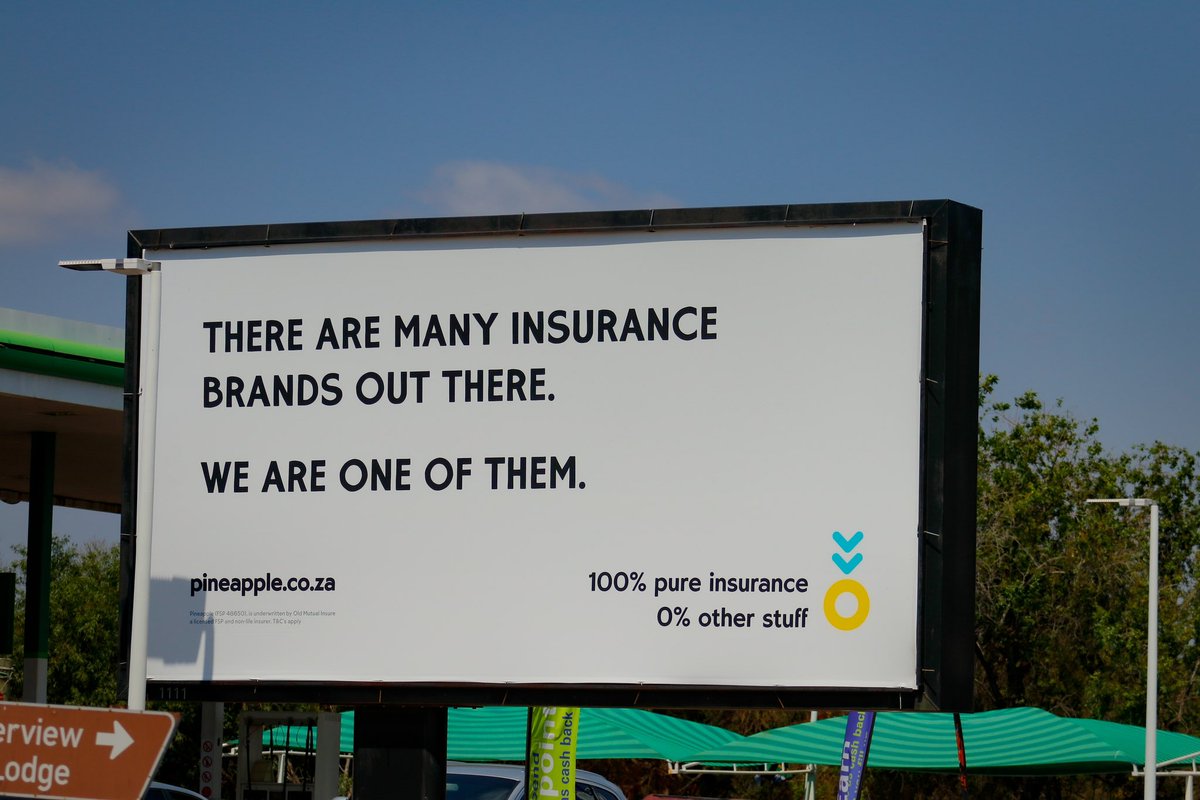 Recently we were asked to help Pineapple Insurance with their first OOH campaign. We wanted to create a no BS, self aware and honest campaign in a commoditized sector. 1800% increase in web traffic in 2 weeks since launch, and well, who says traditional media is dead.