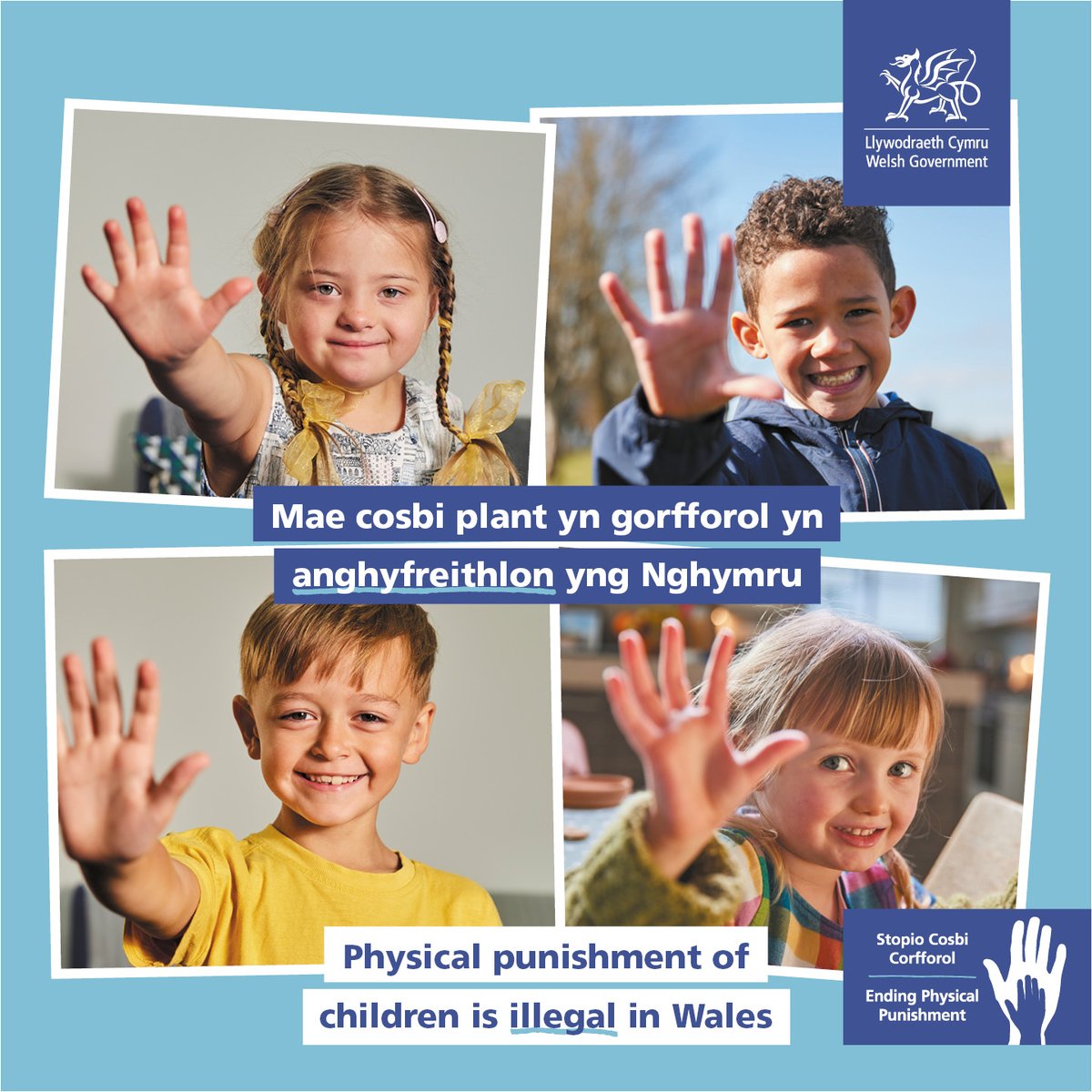 LlCTaiALlywLeol's tweet photo. Dathlu chwe mis! Mae heddiw yn nodi chwe mis ers i gosbi plant yn gorfforol ddod yn anghyfreithlon yng Nghymru. Rydym yn falch bod Cymru wedi cymryd camau i amddiffyn plant a'u hawliau.

#StopioCosbiCorfforol https://t.co/aiErfrquGr