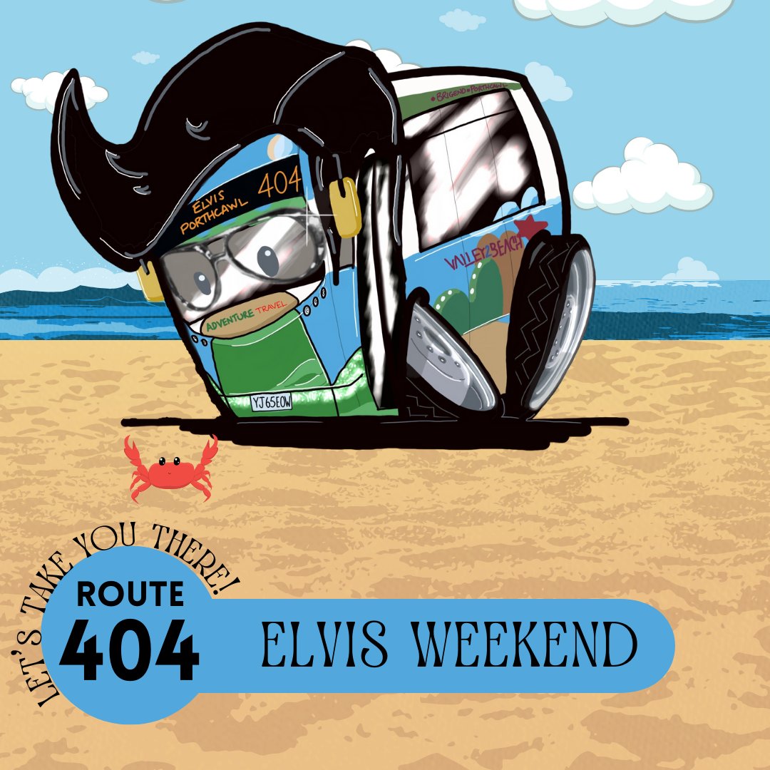 AdvTravelBus's tweet photo. Elvis is coming... πΊ 23rd September!
Take our 404 service from Pontypridd to Porthcawl, via Llantrisant & Bridgend for the Elvis festival!
Our 404 timetable can be found here: https://t.co/FMalDNTnwI
#Porthcawl #Elvisweekend https://t.co/uKwFHLZGmf