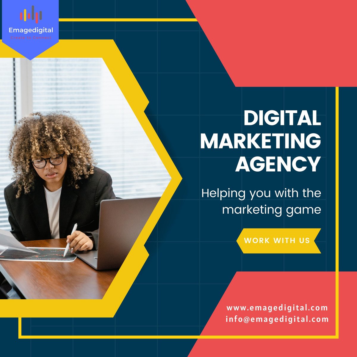DigitalEmage's tweet photo. Emagedigital is the right decision for your marketing strategy.

For a free consultation, please contact us:
info@emagedigital.com
https://t.co/60UCSOXw6N
#digitalmarketingservices #digitalperformanceagency #CorporateIdentity #LogoDesign https://t.co/6fW8RAeUhT