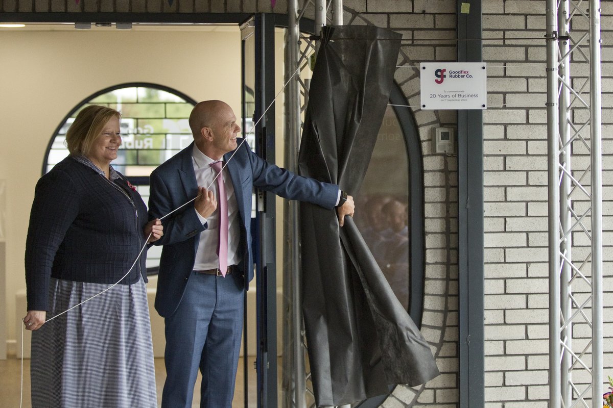 GoodflexRubber's tweet image. A big thank you to everyone that joined Goodflex Rubber Co. in celebrating twenty years in business and to tour our new manufacturing facility. What a fantastic achievement, matched by a wonderful day. A very special thank you to Rachel Eade MBE and all our guests. Thank you.