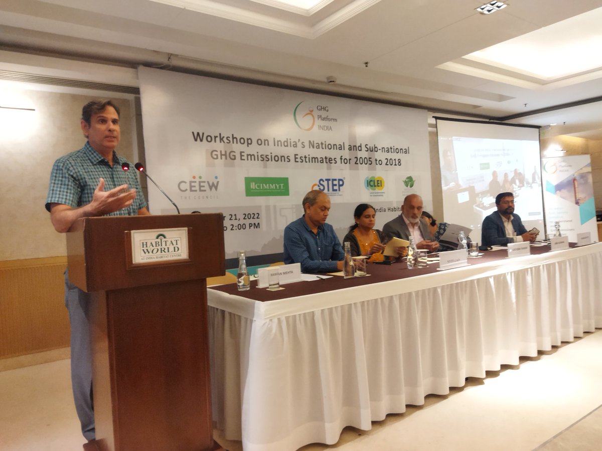 GHGPlatform_Ind's tweet photo. The GHG Platform India's Workshop today released India's National and Sub-national GHG Emissions Estimates for 2005-2018 for key sectors. We thank all the speakers and participants for making it a success. Please  visit our website:  https://t.co/92MuHUhHsD https://t.co/PW8LTnChrV