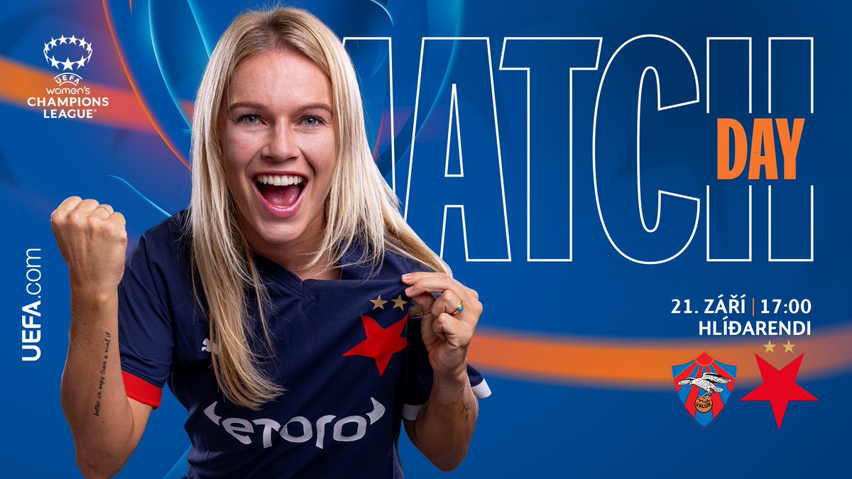 SlaviaZeny's tweet photo. DNES HRAJE SLAVIE, JAK TO KRÁSNĚ ZNÍ! 🎶 #valsla
🆚 Valur Reykjavík
🏆 @UWCL  
🏟️ Hlíðarendi (Reykjavík)
🕘 17:00 (19:00 českého času) https://t.co/YMti1jW6wr