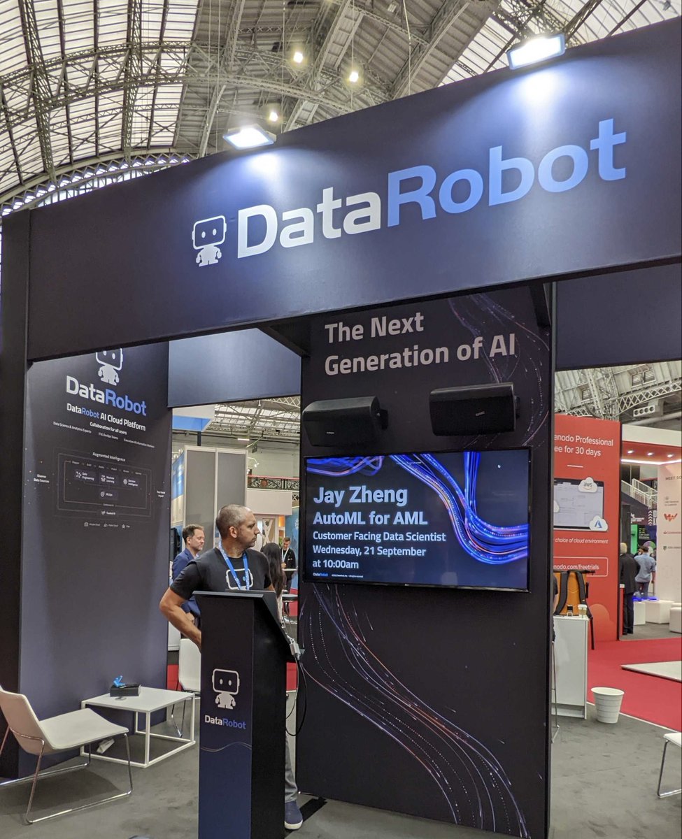 DataRobot's tweet photo. Join @datarobot today at @BigData_LDN. Come see a demo, attend a theatre talk and meet our team
Booth 624. 

#BigDataLDN https://t.co/sseDedJEpj