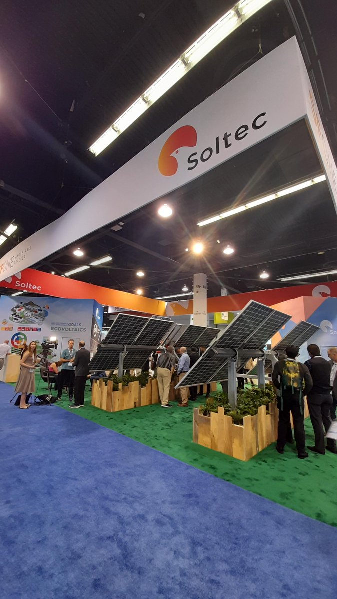 SoltecPower's tweet photo. We are at the Solar Power International in California! โ๏ธ
We are delighted to be with our team at one of the reference events in the industry. It is a pleasure to be able to present the latest news from our single-axis trackers #SFONE and #SF7.
๐๐ผCome and meet us at booth 1638! https://t.co/vd5Y3vMXLw