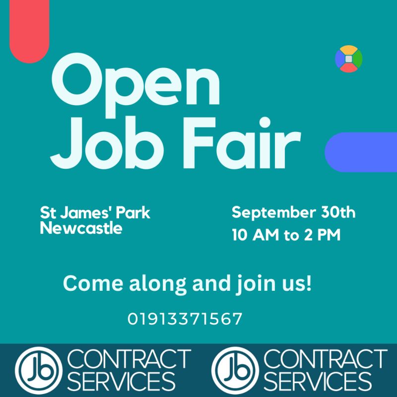 On September 30th we will be at the Job Fair at St James Park!

Why not pop along, meet the team and see what JB is all about.

We look forward to meeting everyone!

#recruitment #agency #jobfairs #jobsfair #newcastle #stjamespark