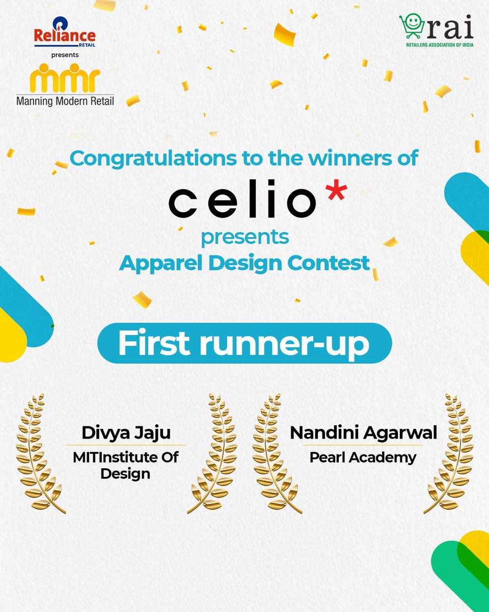 rai_india's tweet photo. Congratulations to the winners of @celioindia presents 'Apparel Design Contest' 2022!
#Winners #Contest #Retail #RetailContest #Competition #Winner #Event #RetailEvent #HR #RetailHR #Talent #Creative https://t.co/5EQo7amal6