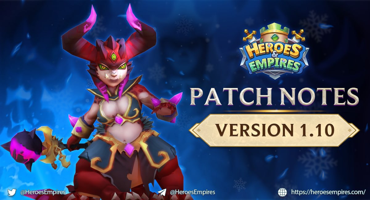 [Official] Heroes &amp; Empires V1.10 Released ⚡️⚡️

👉 Let's access the game and enjoy the latest version.

📌 You can track specific data here: feedback.heroesempires.com/announcements

#skilltoearn #HE #heroesempires #GameFi #metaverse #overspell #update