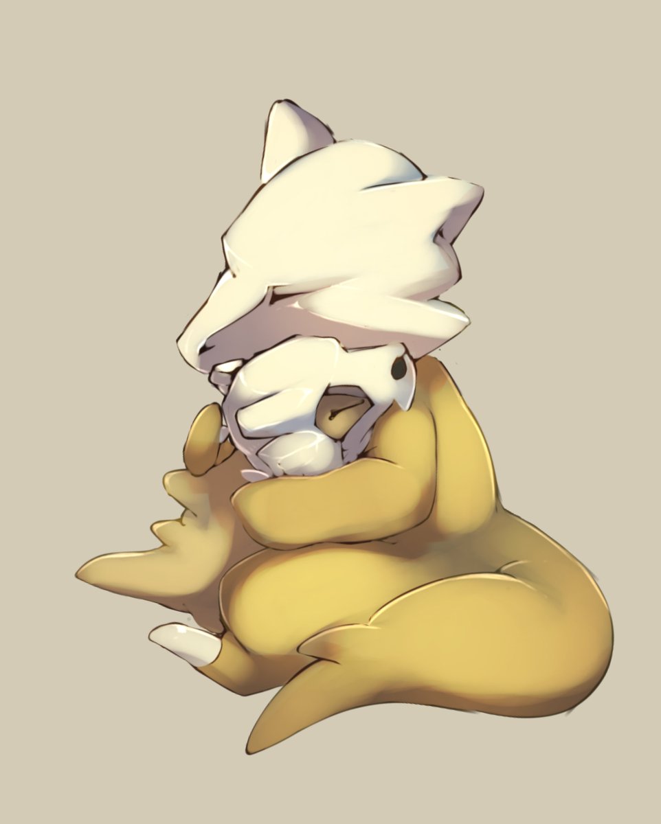 no humans pokemon (creature) simple background solo bone full body grey background  illustration images