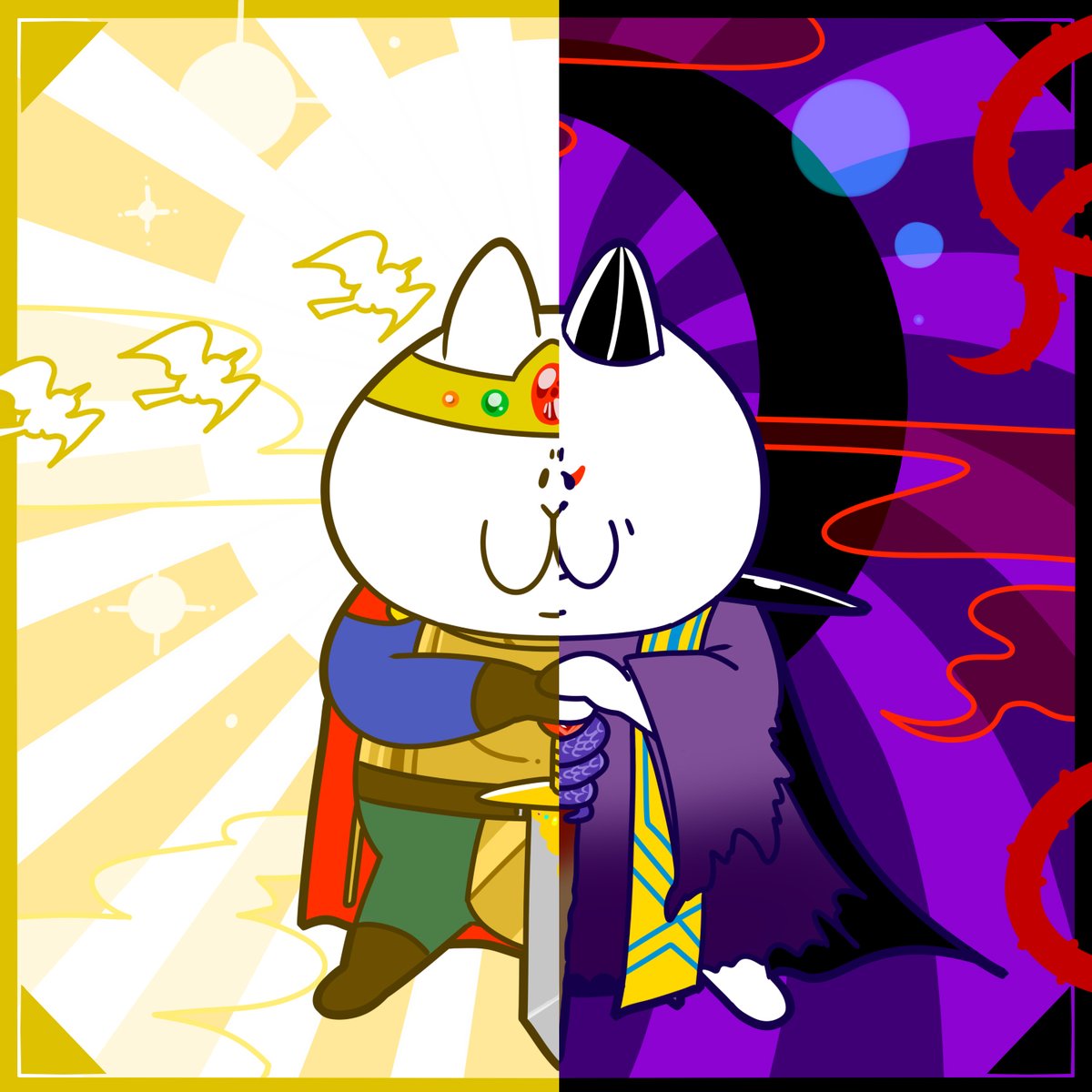 Time to pick your side in OVO-Nyathees!

⚔️Wanna be a Warrior or a Demon?⚔️

Join our Discord for more with fun
discord.gg/ovonft