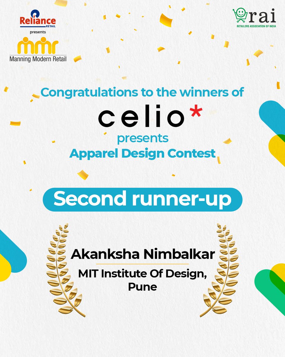 rai_india's tweet photo. Congratulations to the winners of @celioindia presents 'Apparel Design Contest' 2022!
#Winners #Contest #Retail #RetailContest #Competition #Winner #Event #RetailEvent #HR #RetailHR #Talent #Creative https://t.co/5EQo7amal6