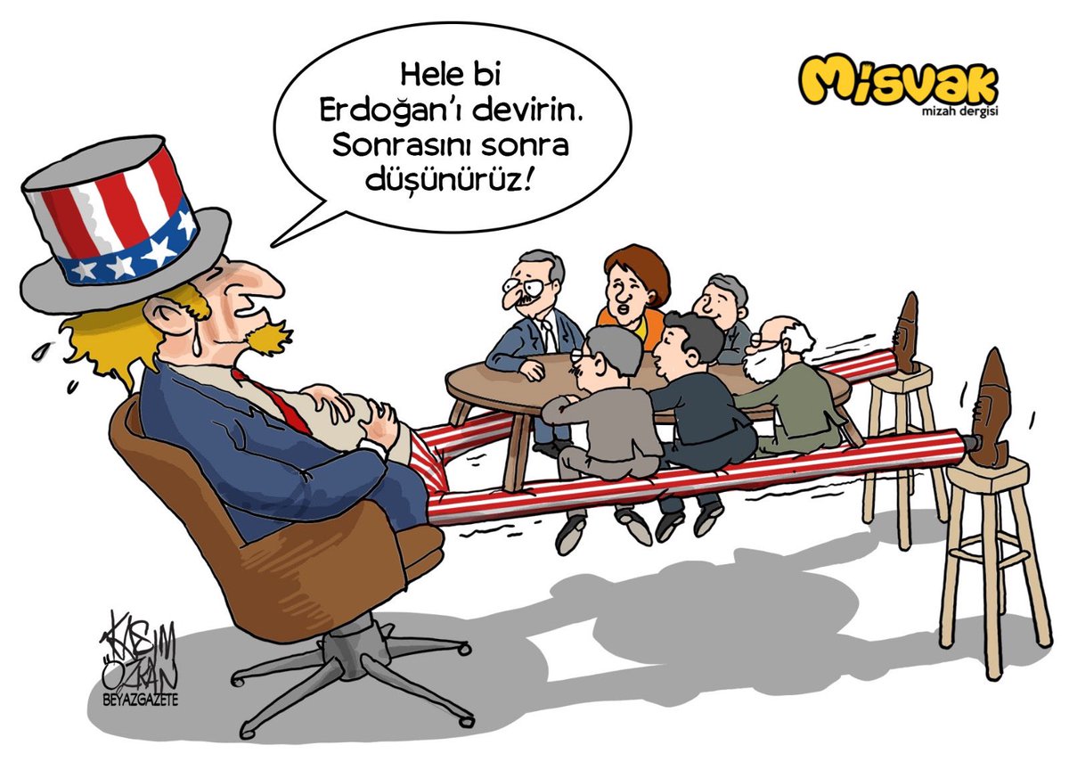 6’lı masa…
 #ErdoganforWorldPeace