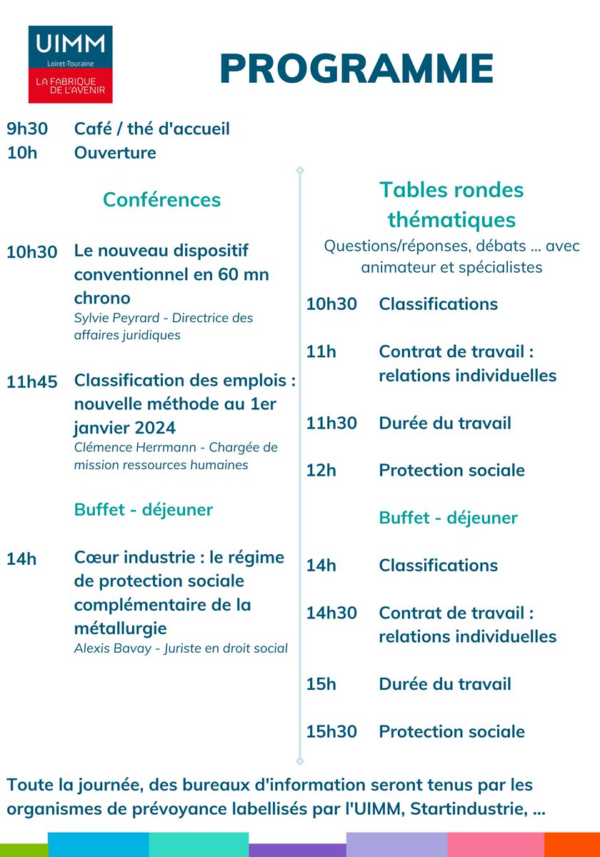 UIMM45_37's tweet photo. Aujourd'hui, on ouvre la 1ère journée évènement Convention collective de la métallurgie à Tours 😀
Prochain rendez-vous à La Chapelle Saint Mesmin le 4 octobre 😉 https://t.co/vqIQYPJErl