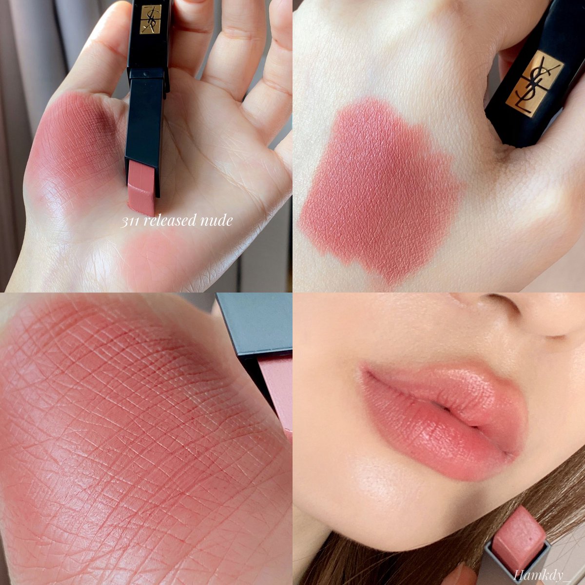 Hamkdy_'s tweet image. Ysl the slim velvet เนื้อดีมากกกกกกก เวลเวทแมตต์ลื่นๆ ไม่แห้งเลย เนื้อสมูทไม่ไหว เบลนแล้วสวยยย เราชอบ 311 ชมพูตุ่นๆที่ถูกต้อง✨ ทาแล้วดูแพงเลยสีนี้