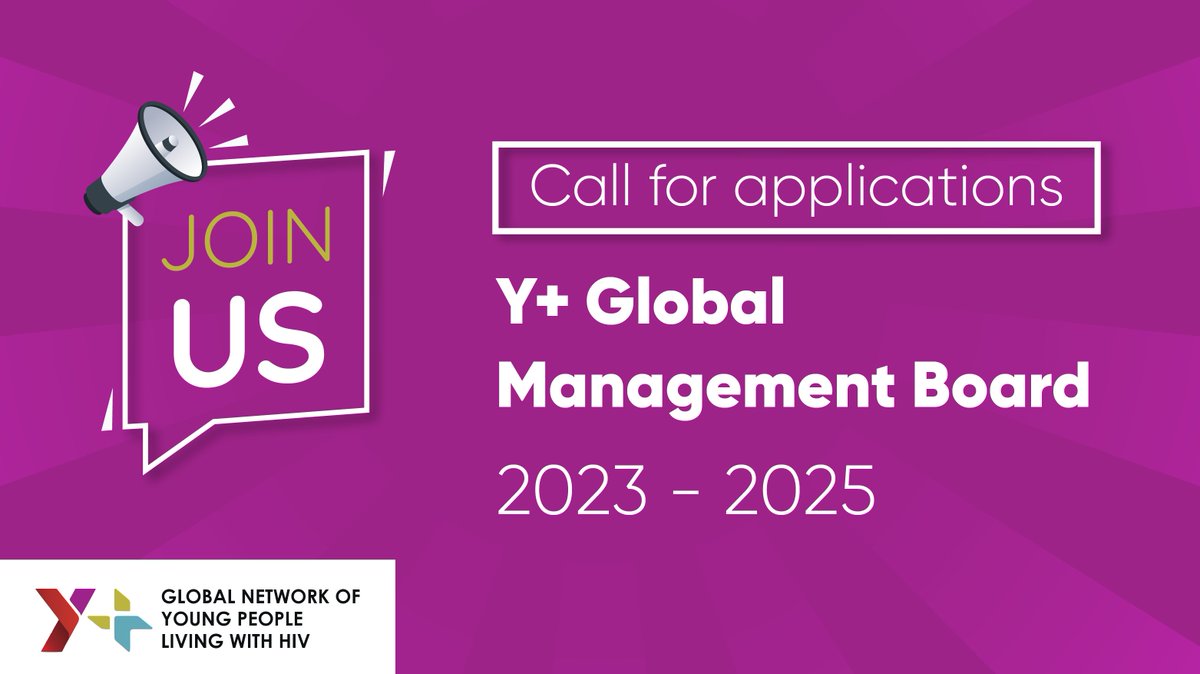 Reminder!🚨

Call for applications: Join the Y+ Global Management Board.

Y+ Global seeks representatives for the following regions:
👉Latin America
👉Eastern Europe and Central Asia

Apply here 👉 bit.ly/3BmERYr