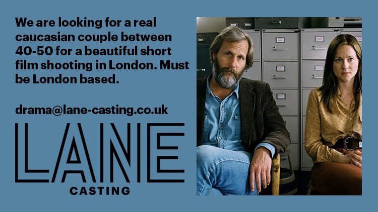 LANE Casting CDA (@lanecastinguk) on Twitter photo We are looking for a real Caucasian couple between 40-50 for a beautiful short film shooting in London. Must be London based.
drama@lane-casting.co.uk We are looking for a real Caucasian couple between 40-50 for a beautiful short film shooting in London. Must be London based.
drama@lane-casting.co.uk