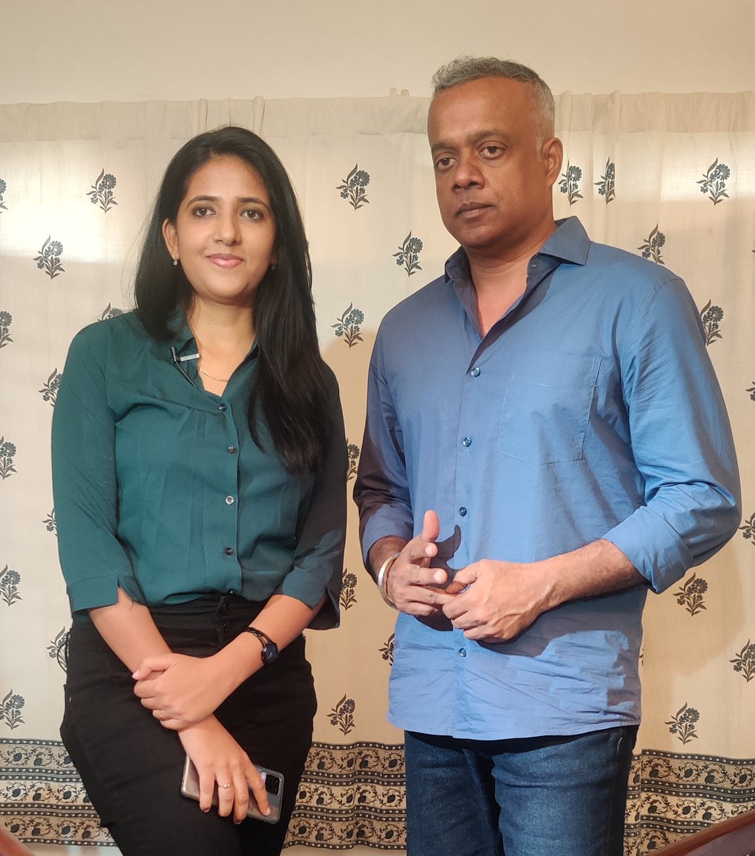 anchorjenifer's tweet photo. Remember how u discuss the movie with ur friend while exiting the theatre? Well, it's the same here but the happy twist is..... #vtk - post release discussion with the maker @menongautham himself. So many layers of #vtk are unearthed and analysed. https://t.co/mGVG3r2tUe https://t.co/jS1y6vDxNR