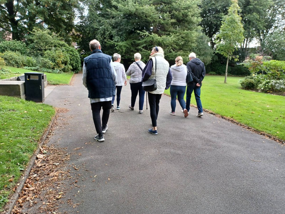 Our walk and talk at Victoria Park Swinton this morning we meet at 11am at various parks across Salford   contact office@inspiringcommunitiestogether.co.uk for more information @SalfordCVS @ageuk agefriendlysalford