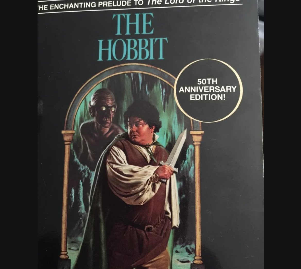 Happy 85th birthday to The Hobbit that was released on this day in 1937. 

And happy 35th birthday to this 1987 cover that makes Bilbo look like he owns a deli and sub shop in Atlantic City, New Jersey