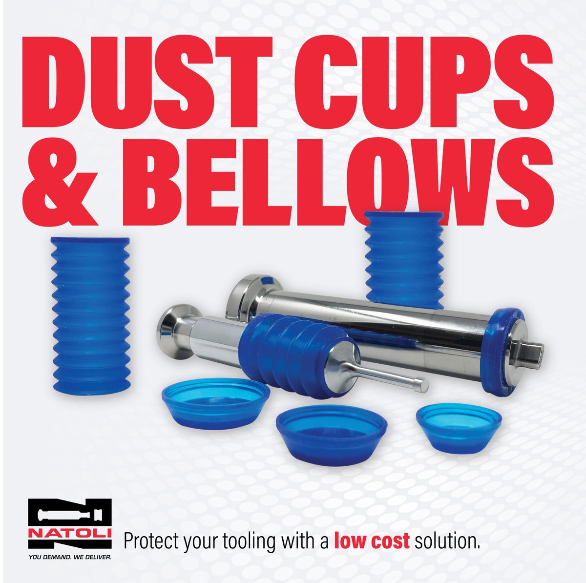 NatoliEng's tweet image. Natoli Dust Cups and Bellows provide a low-cost solution to protect your granulation and help produce quality tablets. Learn more to find the exact dust cups to fit your needs at: lnkd.in/guTS-Epg

#TabletCompressionTooling #TabletPressManufacturing #Tooling #DustCups