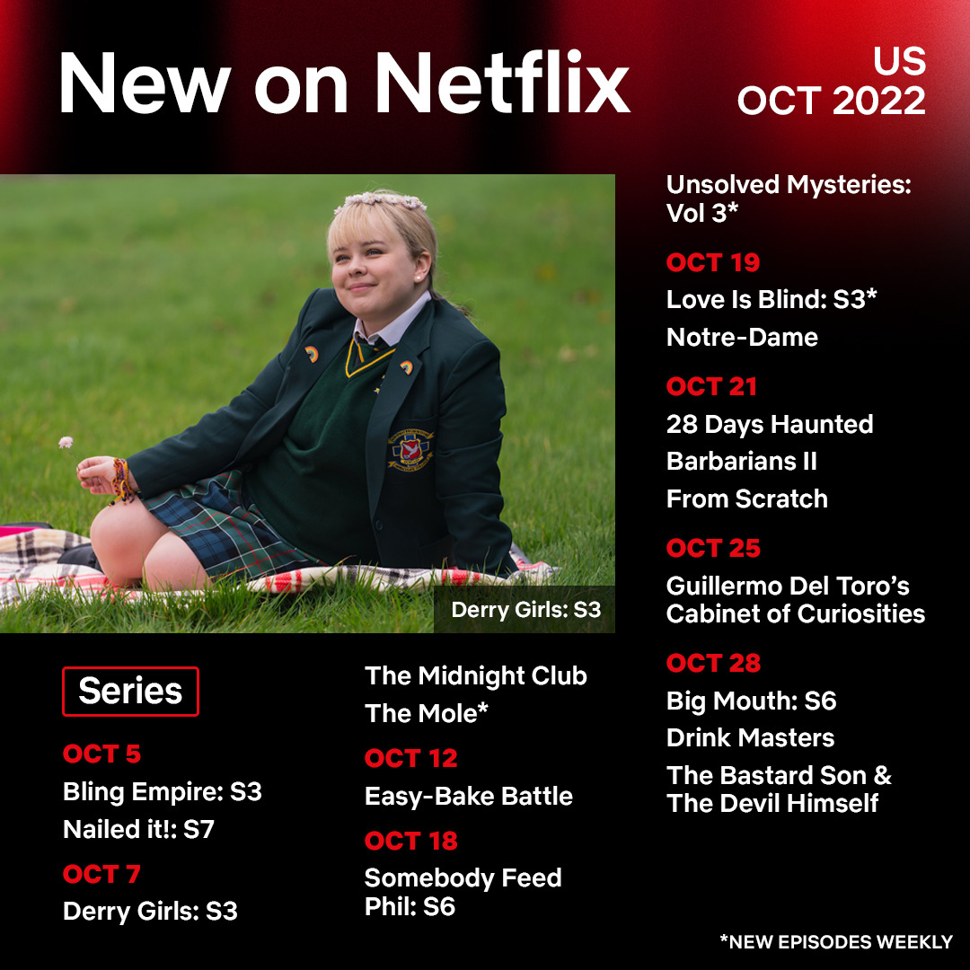 netflix's tweet photo. With Guillermo Del Toro's Cabinet of Curiosities, Wendell &amp; Wild, Mr. Harrigan's Phone, and the original Labyrinth (!!!) coming to Netflix in October, you're guaranteed a top-notch spooky szn. https://t.co/7wlENjdpfz