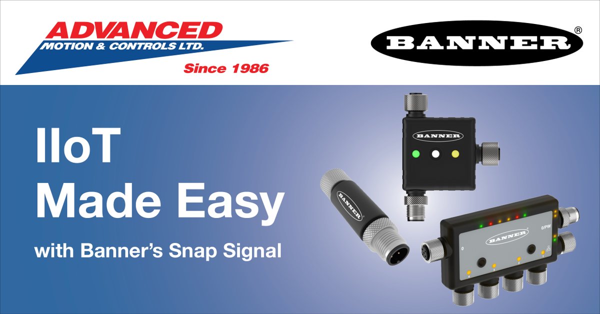 AdvancedMotion's tweet image. Save money, reduce downtime and improve productivity by monitoring your equipment with Banner&apos;s Snap Signal software.
Contact our automation experts at AM&amp;amp;C to learn more, 1-800-461-5679.
ow.ly/UIhh50KMuu6 

#BannerEngineering #SnapSignal #SmartFactor #Sensors