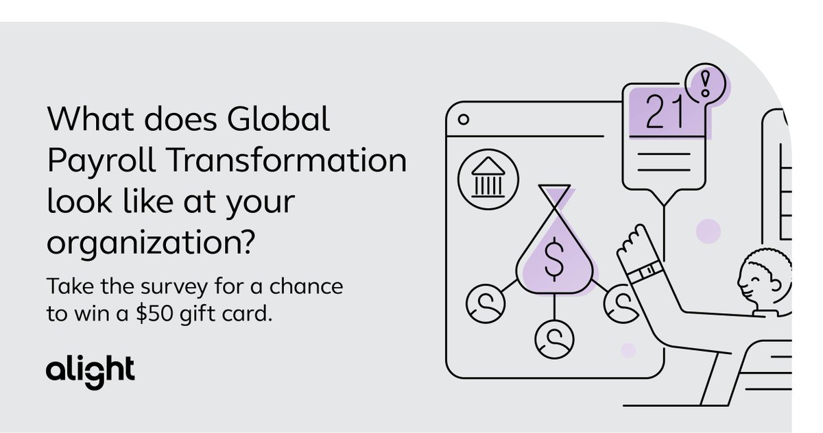 AlightSolutions's tweet photo. Take a few minutes to complete this brief survey from @GPMInstitute and you’ll be entered for a chance to win a $50 Amazon gift card! https://t.co/o5oRPFjZTD #globalpayroll #morethanapayday #powerinpayroll https://t.co/6zDsma4sHf