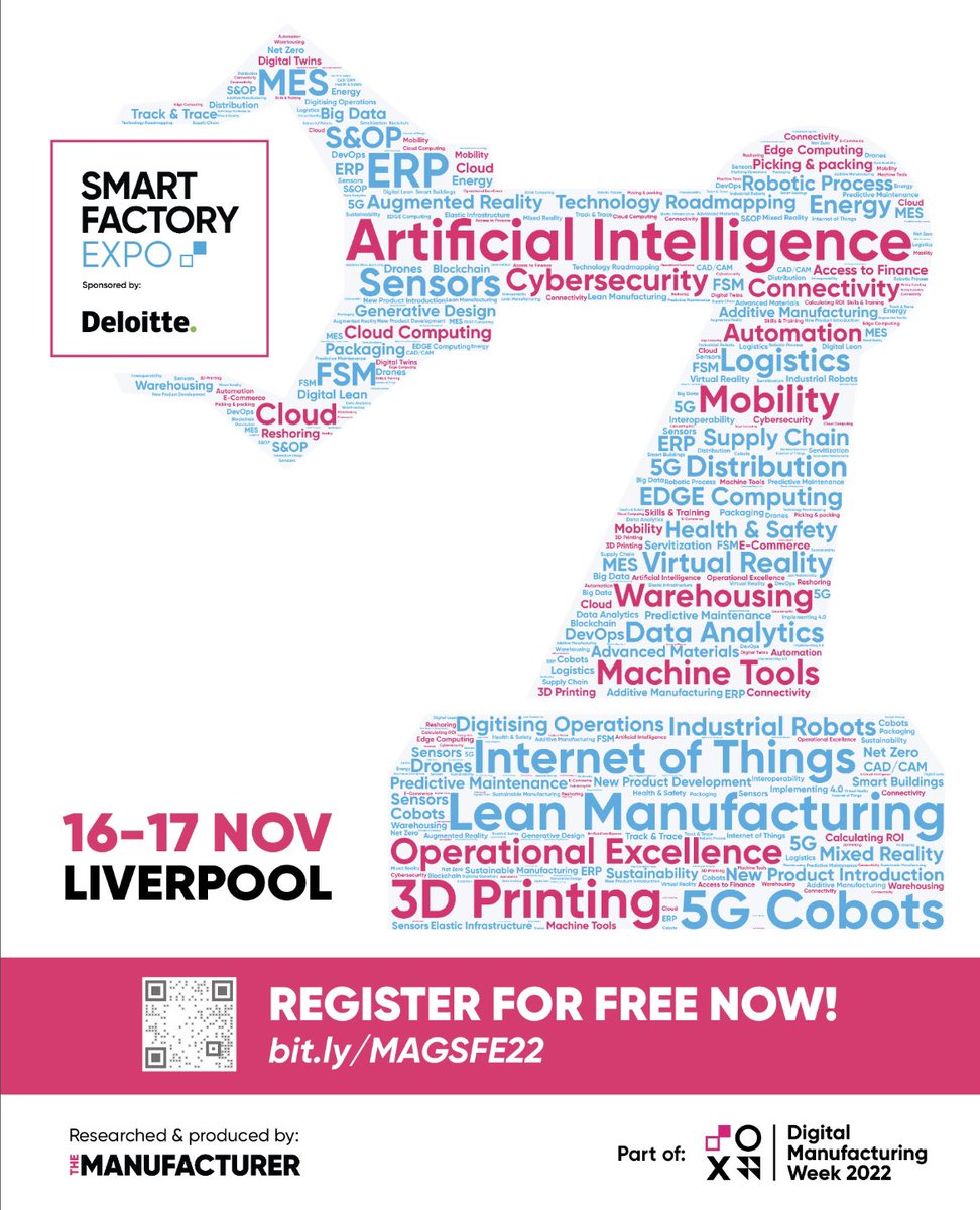 Smart Factory Expo is taking place 16-17 Nov in Liverpool. Discover all the tech that makes up a smart factory all under one roof. digital-manufacturing-week.com/expo-why-visit

#SmartFactoryExpo

Part of #DigiMfgWk