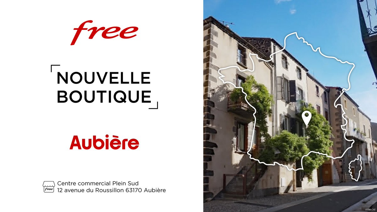 #Clermont : ouverture aujourd'hui de votre nouvelle boutique #Free au centre commercial Plein Sud. Impatients de vous accueillir 🤗