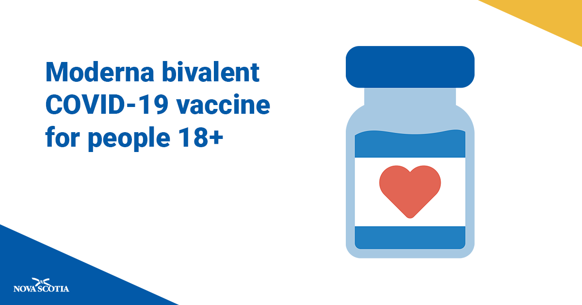 nsgov's tweet photo. Moderna Bivalent COVID-19 Vaccine Now Available for People 18 and Older https://t.co/X97eXrGdBK https://t.co/rqU1tacgrv