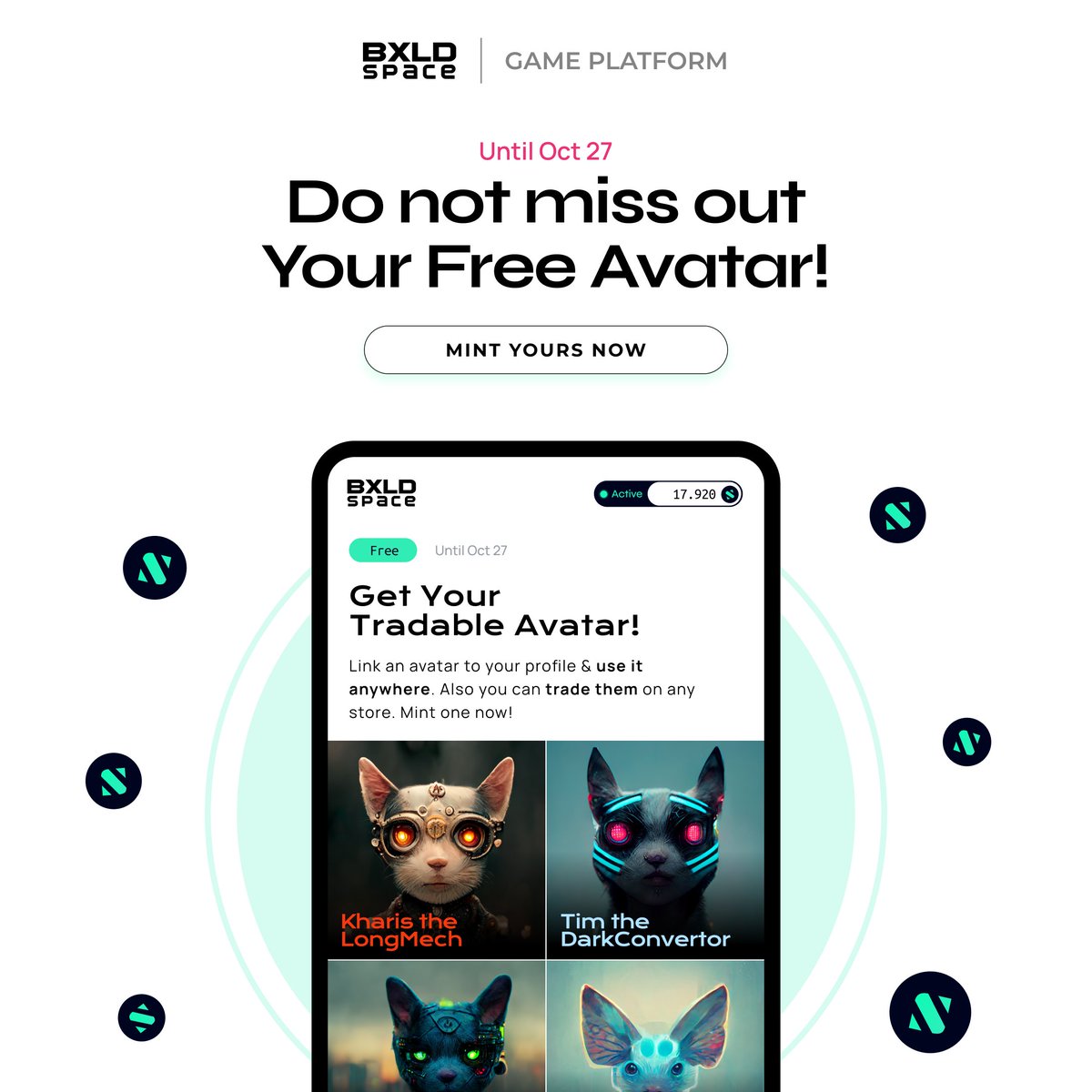 bxldspace's tweet photo. You avatar is always with you. 👀

Create free &amp; trade on any store! 💯

Mint yours now 👉 https://t.co/sMbhhqr3KU https://t.co/5ltEfPz7ld
