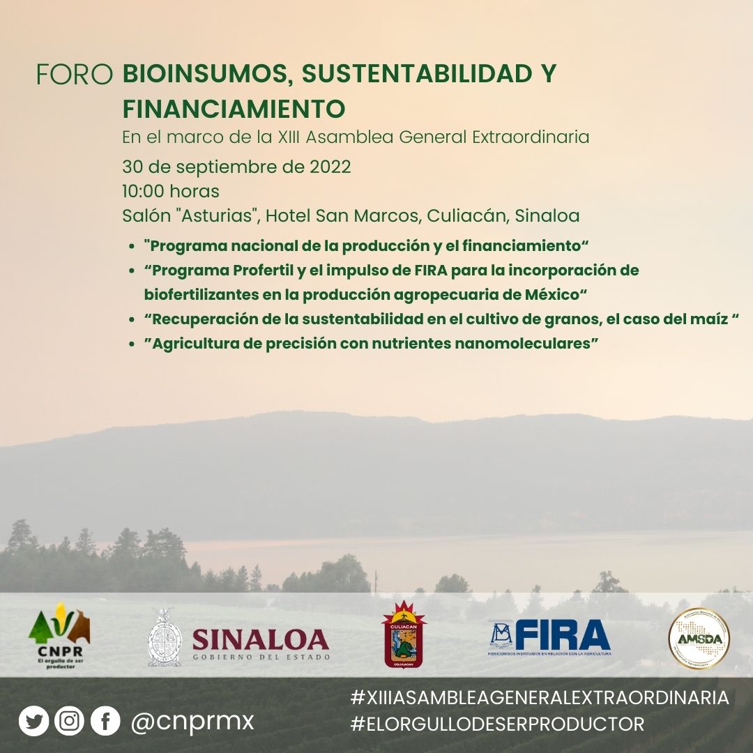 No te puedes perder nuestro próximo Foro, en el que charlaremos con funcionarios, investigadores y proveedores para conocer todo lo que está pasando en México acerca de la producción agrícola sustentable ¡Estamos muy emocionados y listos para vernos de nuevo en Culiacán, Sinaloa!