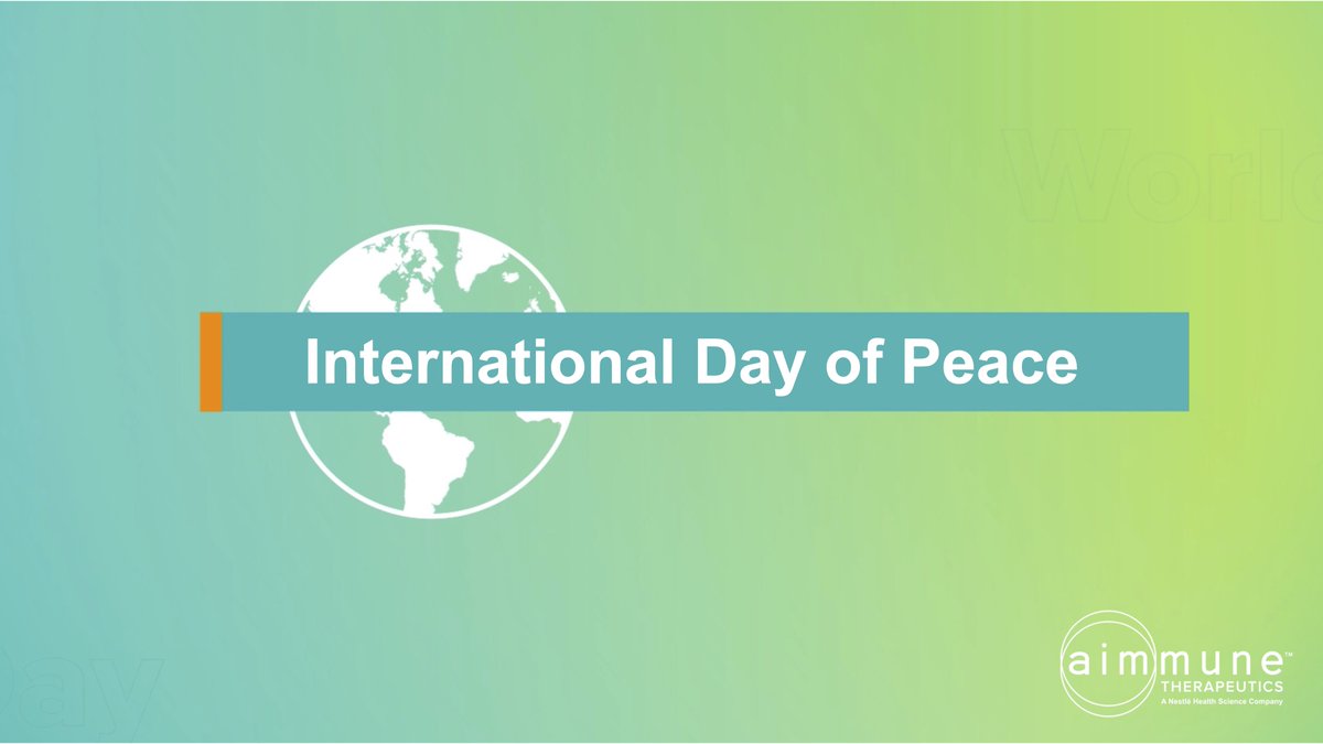 This year, perhaps more than most, it’s important to promote understanding, peace and harmony among nations and peoples. That’s why Aimmune is proud to observe the International Day of Peace– it’s an inspiring reminder of what we can achieve together if we give peace a chance.