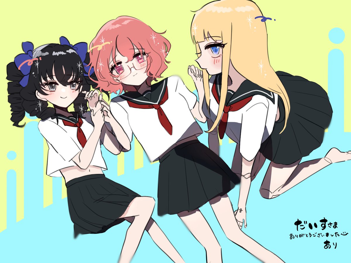 あり(@mitarashi1018)さんへの依頼です
ちびっこ絵もセクシーな絵もプリティーな絵もいっぱいつめこまれていてつよつよの納品です
びっくりですよね
うちのこの夏服は実は私も初めて見たのですがこのデザインはとてもかわいいので公式設定(?)となりました! 