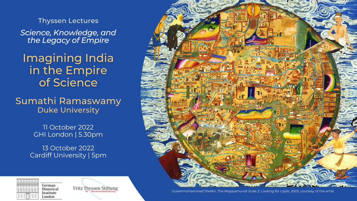 ghilondon's tweet image. We are proud to announce our first Thyssen Lecture by Sumathi Ramaswamy.

Please register here: eventbrite.com/e/thyssen-lect….

More information: ghil.ac.uk/events/lecture….

#thyssenlecture #SumathiRamaswamy #ScienceKnowledge #LegacyEmpire #twitterstorians