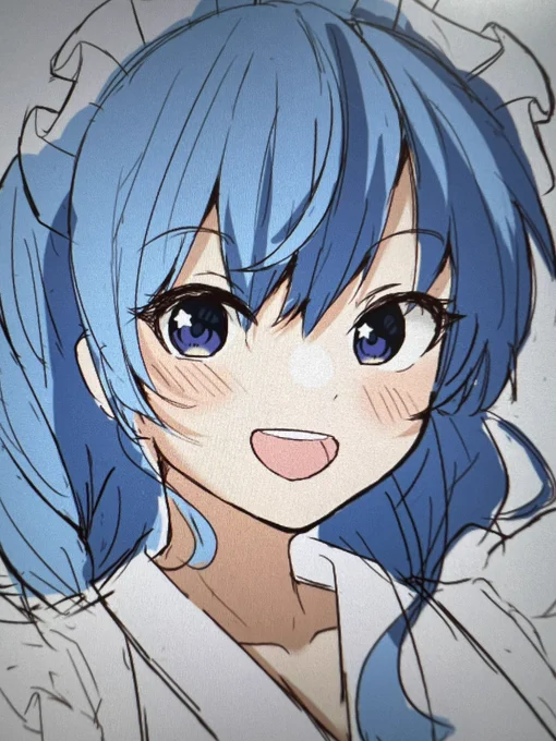 ネット回線死んでるので直撮りすいちゃん描いてる 