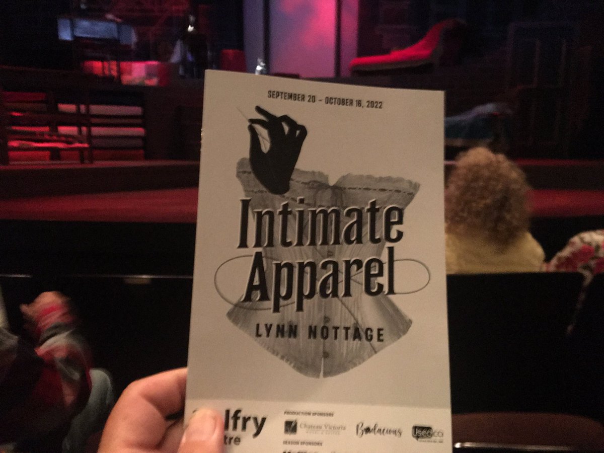 blakeinav's tweet image. Last night we had a great time at #belfry theatre's Intimate Apparel.  Well done show off to a great start.  So nice to be out watching a live dramatic production.  Well done to the crew and performers of the show.