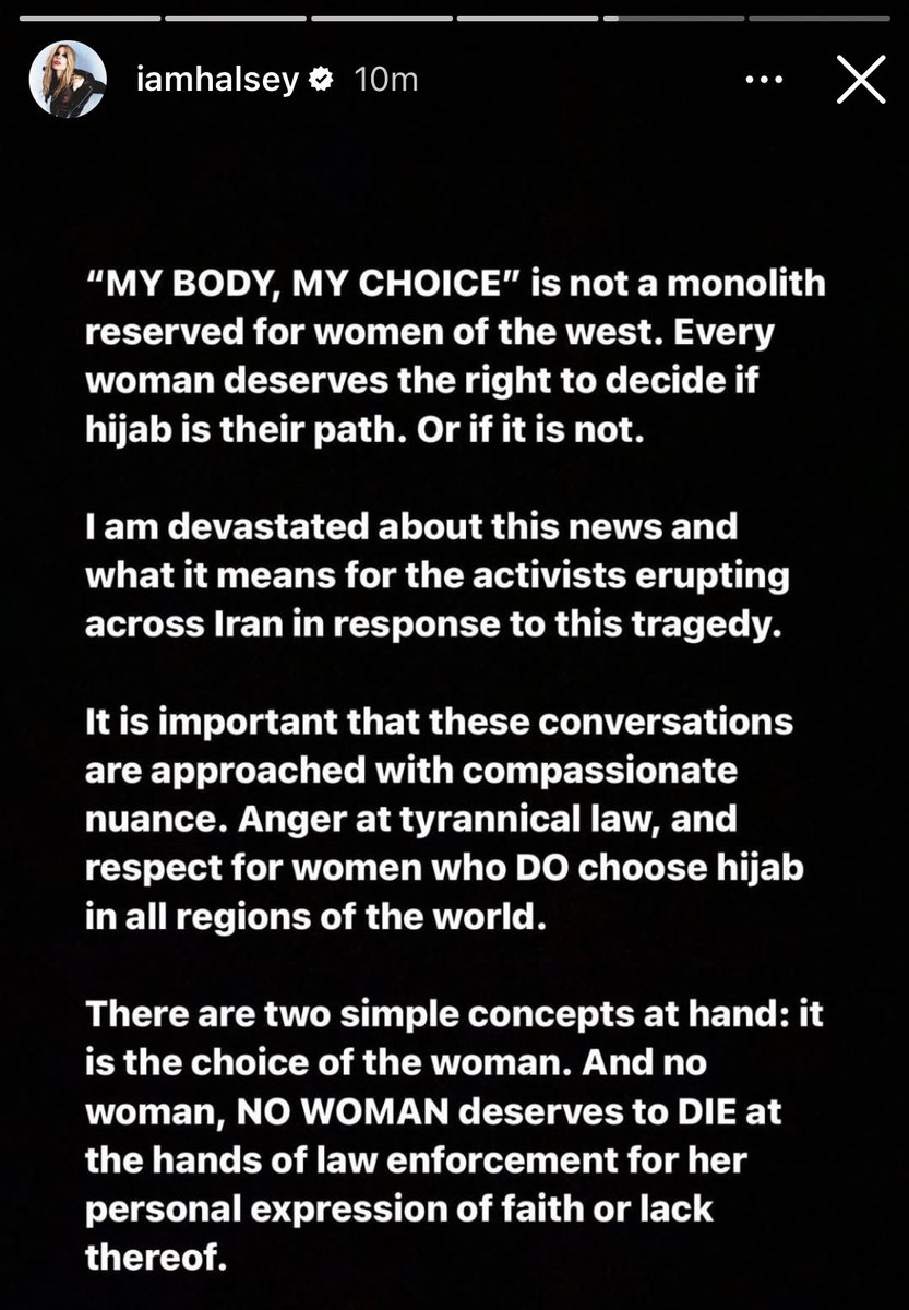 halsey on insta #MahsaAmini (1)