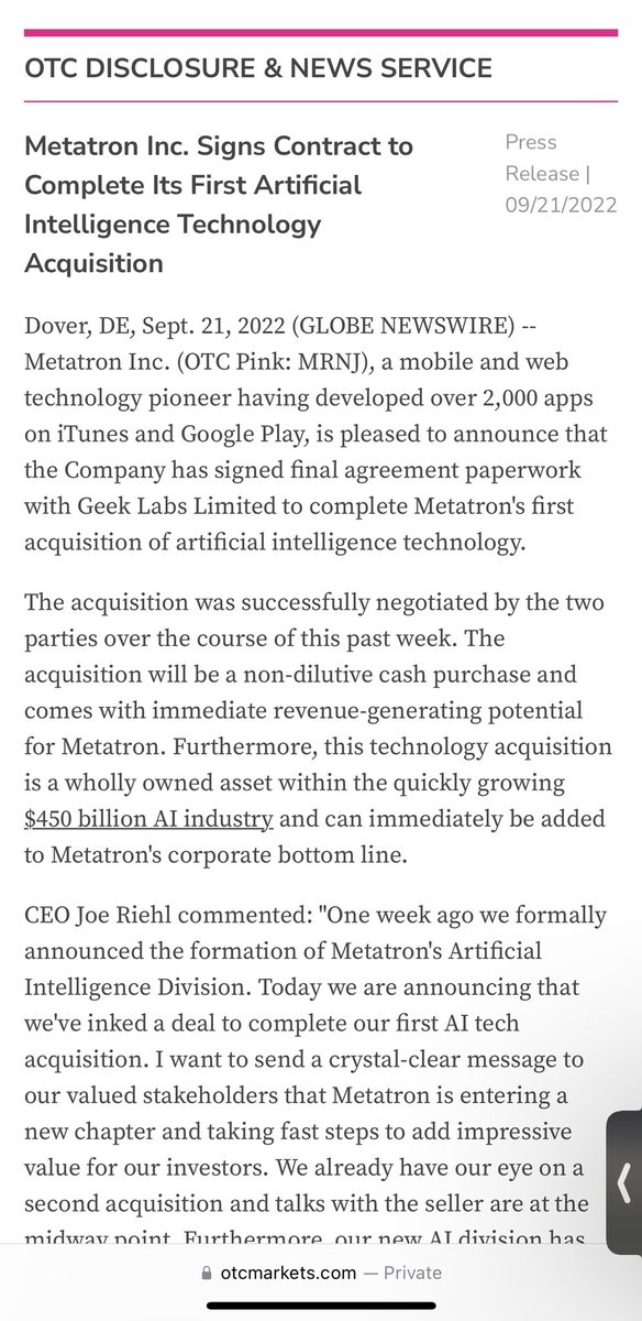 smash_ask's tweet photo. $MRNJ .0005 Crazy news 😮 https://t.co/zLb6X7cybZ
