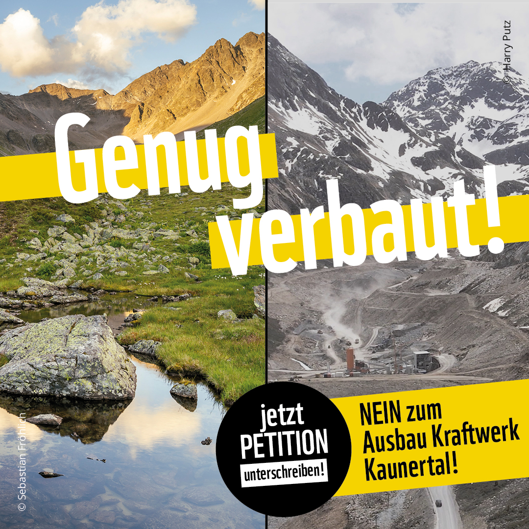 wwfaustria's tweet photo. Unterstützt uns mit eurer Unterschrift❗️
Der Ausbau des Kraftwerks Kaunertal hätte verheerende Auswirkungen auf eine hochsensible Naturlandschaft in den Ötztaler Alpen. Wir fordern das AUS für dieses Großkraftwerk und eine naturverträgliche Energiewende! https://t.co/D1UX83chEK https://t.co/sRdNVGh3rQ