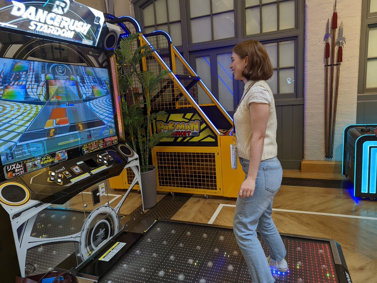 ForumCourt's tweet photo. A lovely day at the @BNCEventShow, researching potential venues, hotels, and entertainment options for future events. Here's Angharad working hard to test out the hireable dance floor!🕺 https://t.co/ttm9dO5zJE
