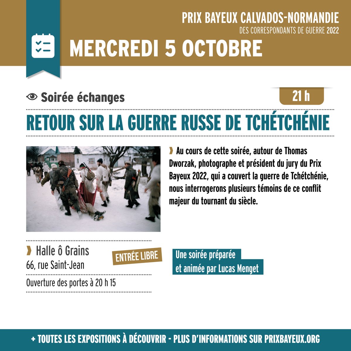 PrixBayeux's tweet image. #EnUnClinDoeil 👁️ La programmation #PrixBayeux du mercredi 5 octobre ⤵

#Bayeux #PBCN2022 #EnUnClinDoeil