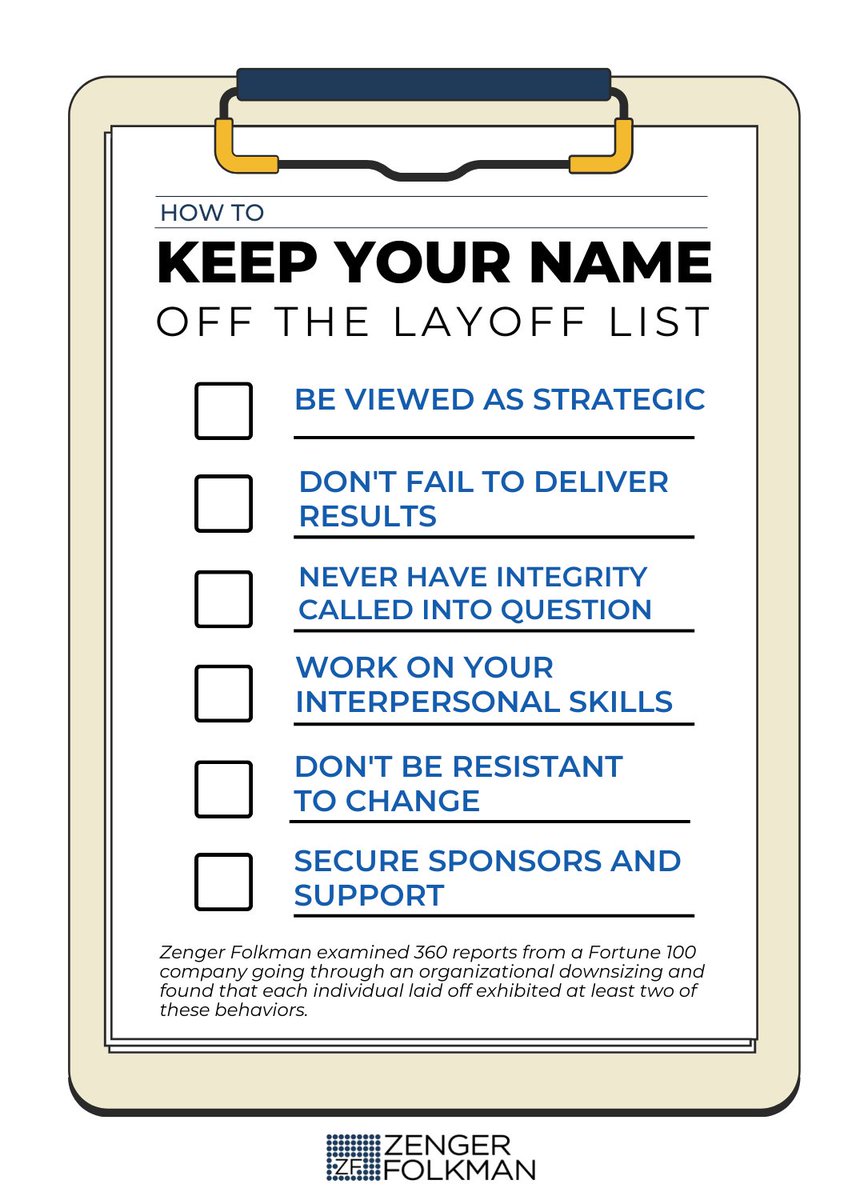 This week on #The90thPercentile #Podcast, we are sharing how to keep your name off the layoff list.

zengerfolkman.com/episode-88-kee…

#leadership #Management